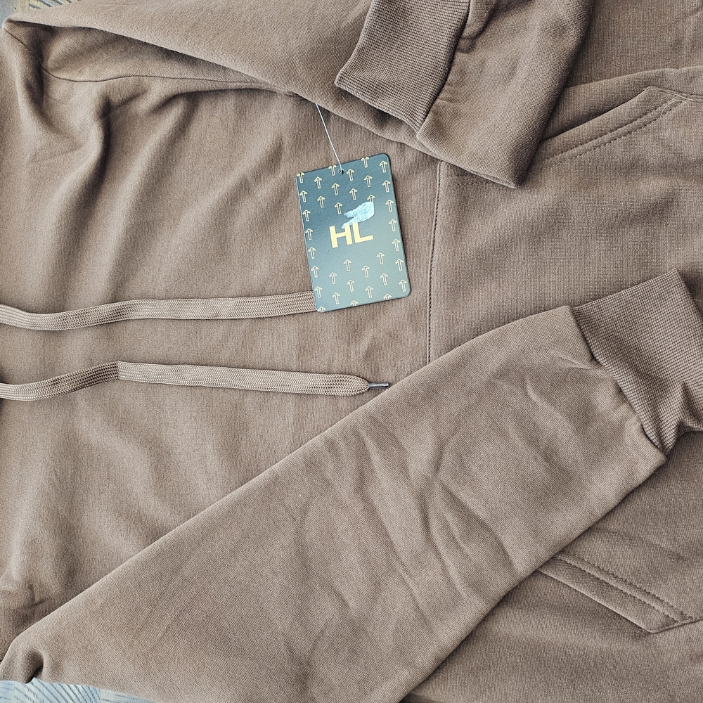 HL Affair Brown Zip Up Sweater